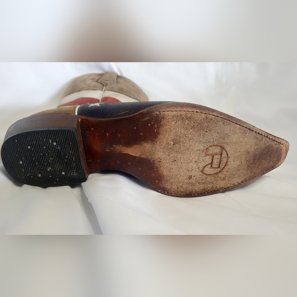 🇺🇸american Flag 🇺🇸Distressed Snip Toe boot from Roper® men's size 10.5 D - Picture 7 of 14